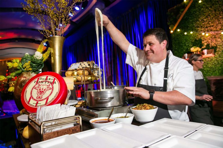 Wolfgang Puck Staff Masterfully Assembling Dishes